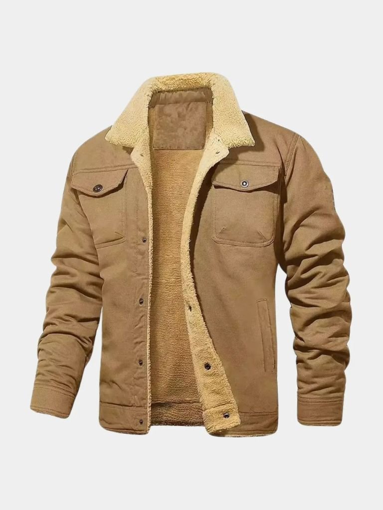 VALENTIN | Blouson aviateur en maille moutonnée — finition vintage