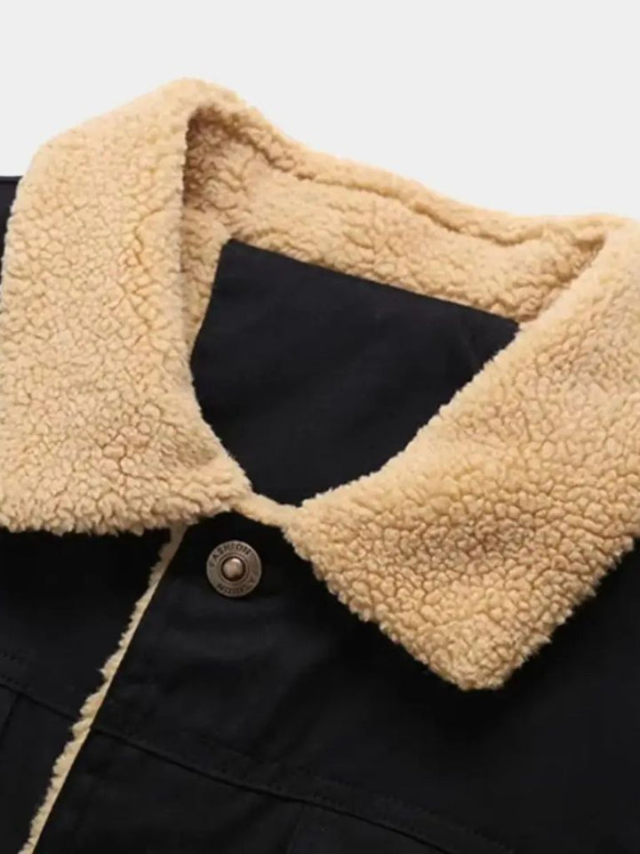 VALENTIN | Blouson aviateur en maille moutonnée — finition vintage