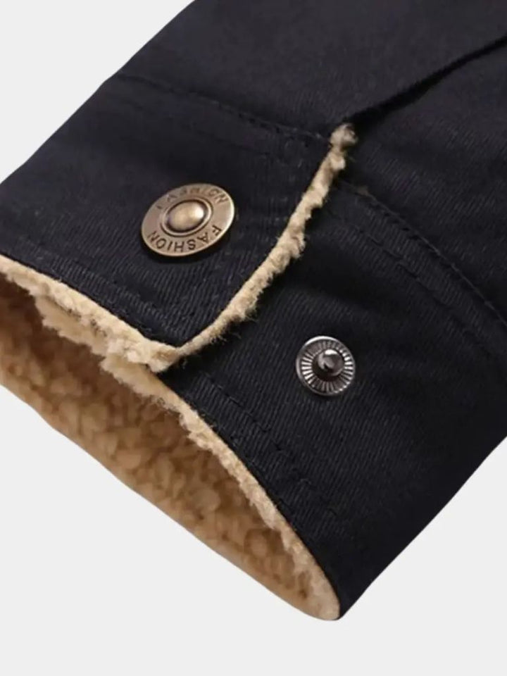 VALENTIN | Blouson aviateur en maille moutonnée — finition vintage