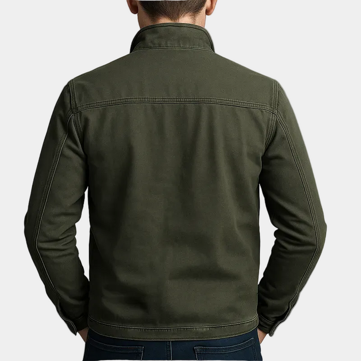 LOUIS | Veste zippée en coton lavé — coupe relâchée mi-saison