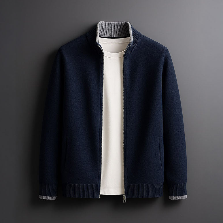 VESTE EN MAILLE AVEC ZIP
