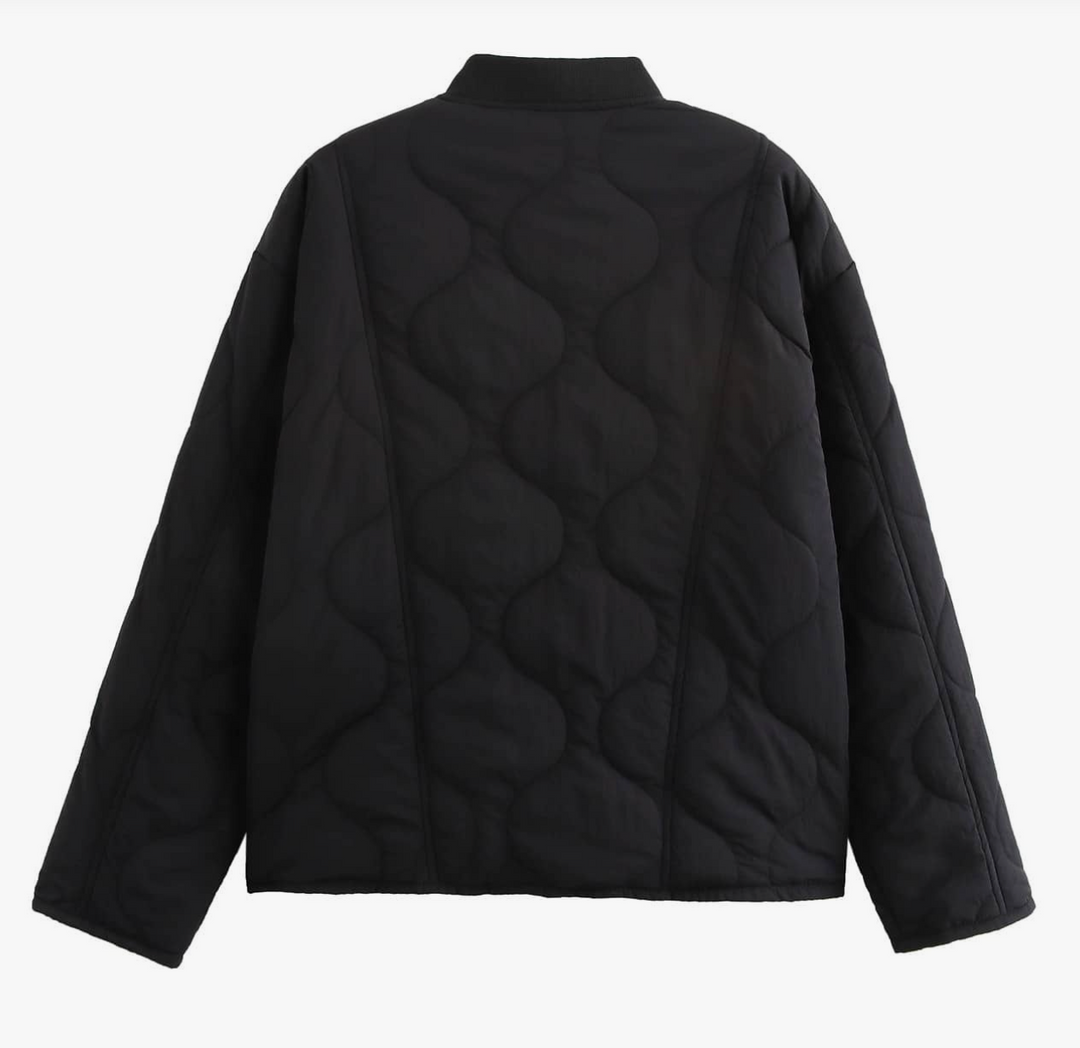Camille Cannes | Veste matelassée chaude avec détail léopard
