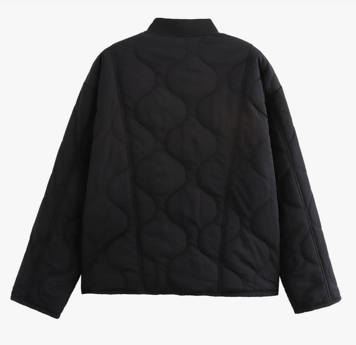 Camille Cannes | Veste matelassée chaude avec détail léopard